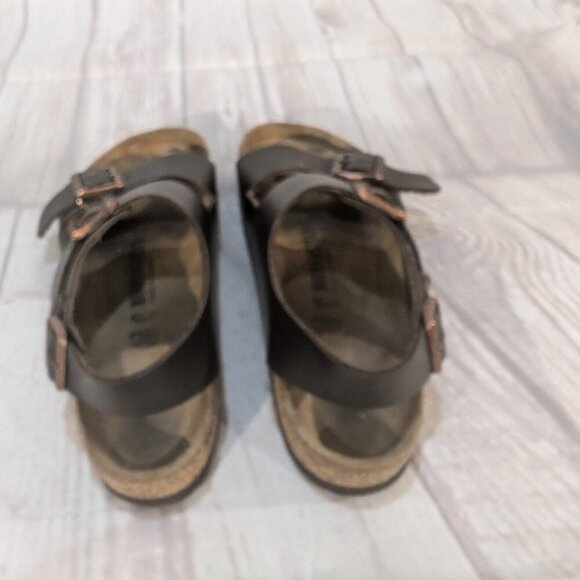 Birkenstock Milano Dark Brown Leather Sandals Size 43 Regular - Picture 2 of 10